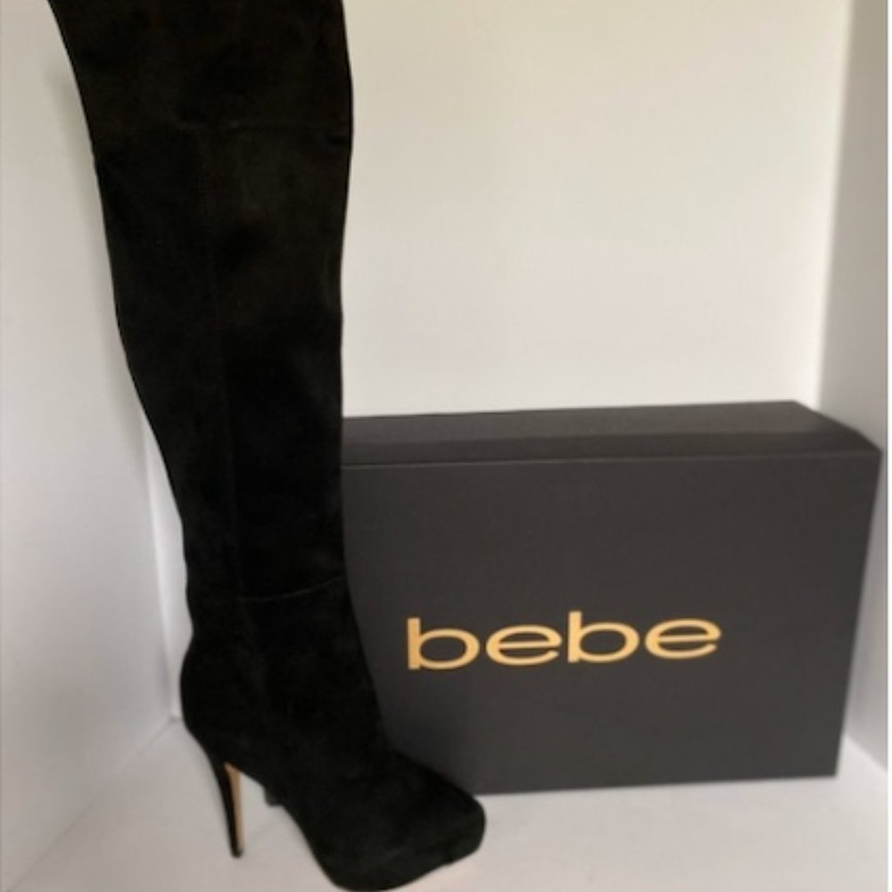 Bebe Rihanna thigh high boots